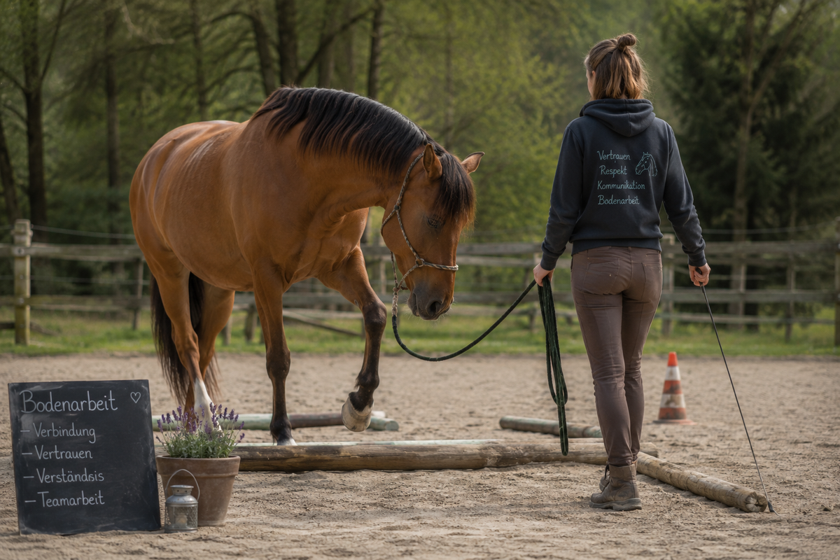 🐴 Bodenarbeit mit dem Pferd – Vertrauen, Kommunikation und sinnvolle Beschäftigung